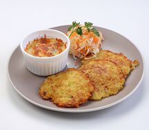 Драники с грибным жюльеном
