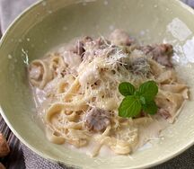 Паста с лисичками