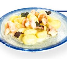 Ньокки с креветками и сливочно-сырным соусом