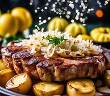Свиная шея с картофельными дольками
