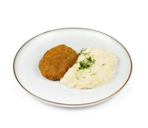 Куриная котлета с пюре