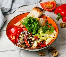 С говядиной и овощами гриль