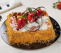 Торт Наполеон с карамелью