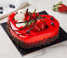 Торт Мусс клубничное сердце
