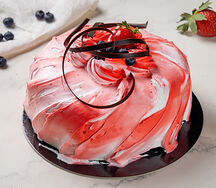 Торт Летний бело-розовый