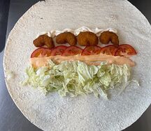 Шаурма с креветками 