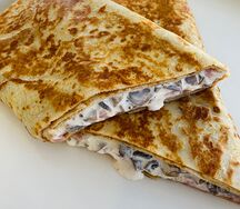 Блин с ветчиной и грибами