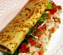 Блин с копченой курицей