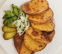 Печеный картофель на мангале
