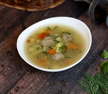 Суп картофельный с фрикадельками 