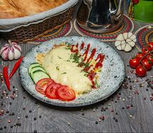 Куриная отбивная с овощами