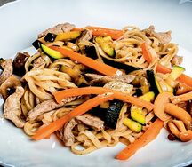 Лапша удон с овощами