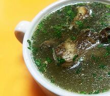 Суп с лапшой и грибами