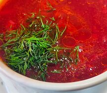 Борщ с фасолью и курицей