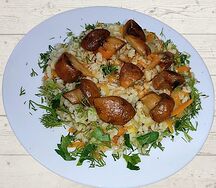 Перловка с грибами