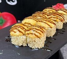 Запечённый ролл с курицей