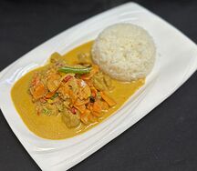 Тяхан с курочкой карри острый