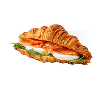 Круассан с лососем и ореховым айоли