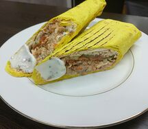 Шаурма в сырном лаваше