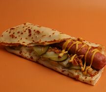 Блин с венской сосиской