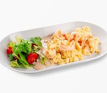 Скрэмбл с креветками