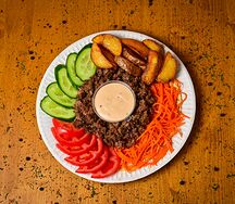 Открытая шаурма с говядиной 