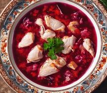 Борщ с курицей
