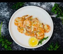 Креветки в сливочно-чесночном соусе