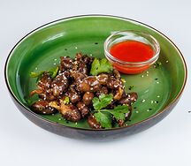 Куриные сердечки с тмином 