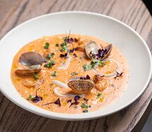 Ризотто с морепродуктами и соусом маринара