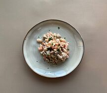 Салат с фасолью и мясом