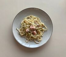 Спагетти с лососем