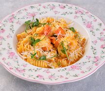 Фузилли с креветками