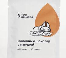 Плитка молочного шоколада с панелой 65%