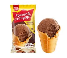Мороженое Золотой стандарт Пломбир шоколадный