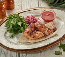 Цыпленок корнишон в аджике