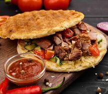 Шаурма со свининой в пите