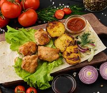 Бизнес-ланч с куриным филе и картофелем