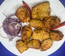 Шашлык на углях из куриного филе