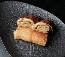 Блины с ветчиной и сыром