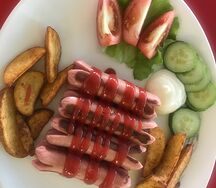 Баварские сосиски на гриле