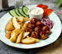 Комплексный обед с фрикадельками