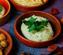 Картофельное пюре с мятой и тархуном