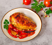 Курица, запеченная с овощами