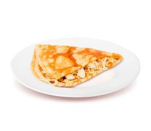 Блин с курицей, сыром и чесноком