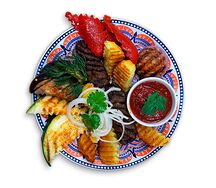 Люля-кебаб с овощами
