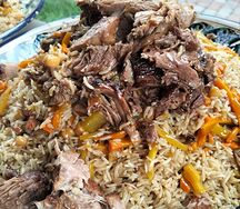 Плов с говядиной на костре