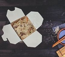 Удон сливочный с креветками