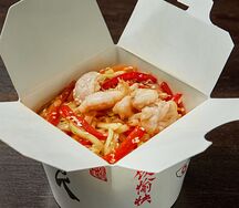 Вок с креветками