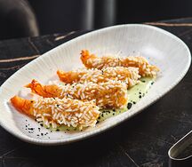 Креветки в соусе васаби